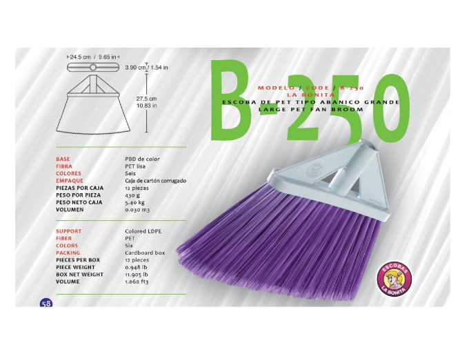 ESCOBA S/BAS ABA GDE BONITA B250/12