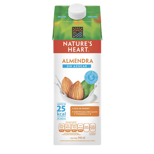 LECHE ALMENDRA NATURE HEART S/A 12/946ML