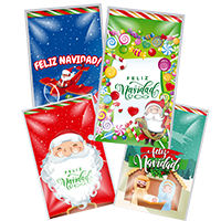 BOLSA NAVIDENA CHICA 50/50 PZAS