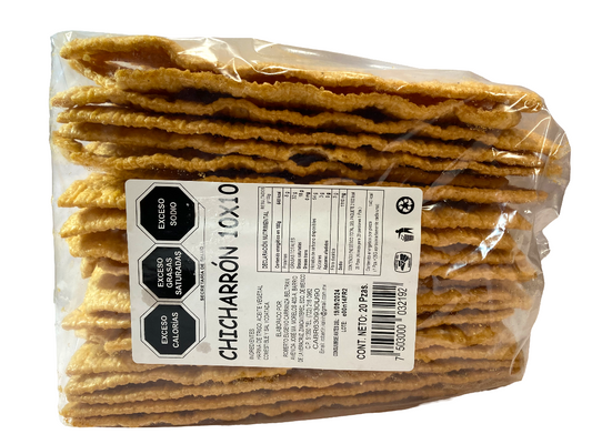 CHICHARRON 10X10  10/20/30 GR