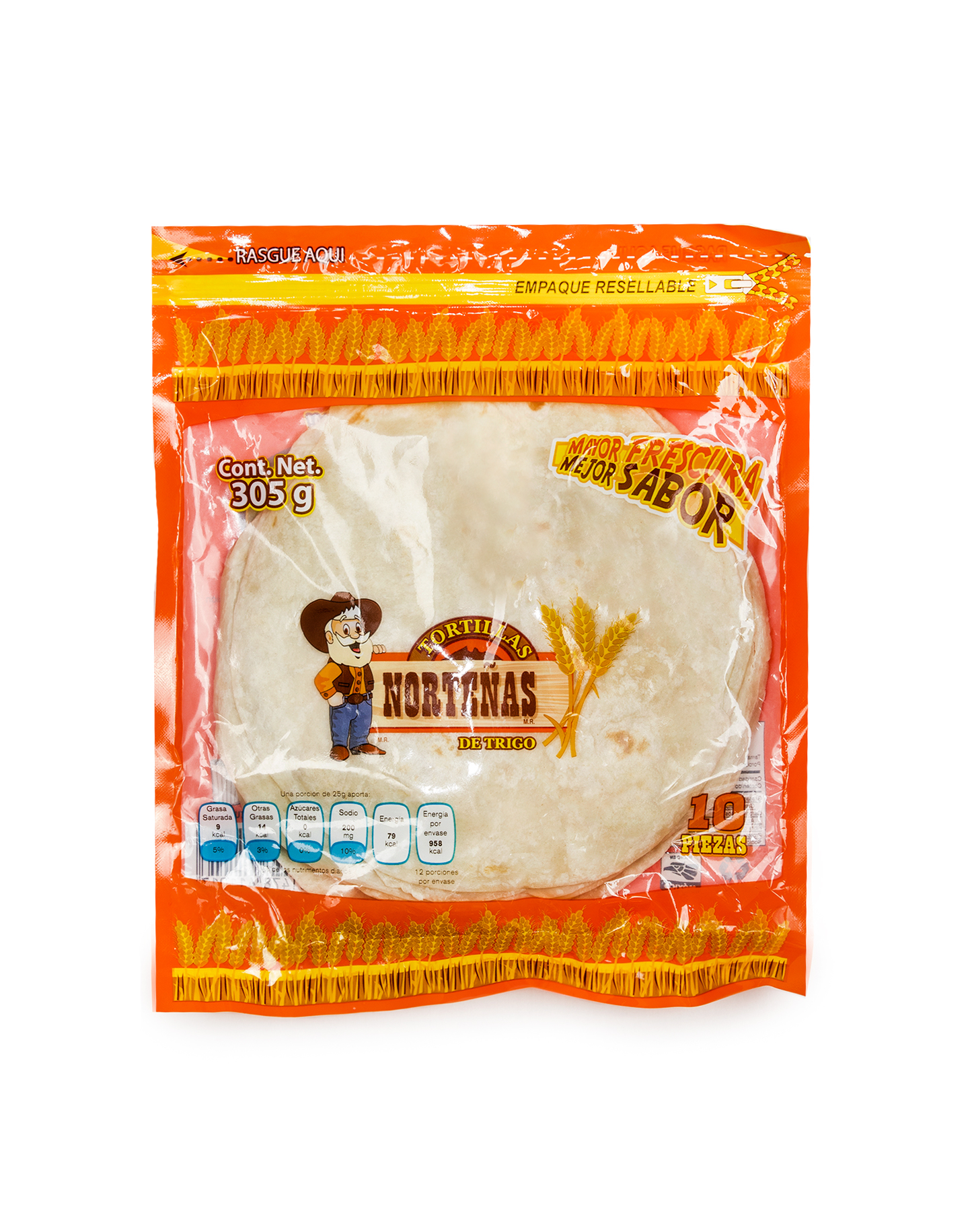 TORTILLA DE HARINA NORTENA 10PZ