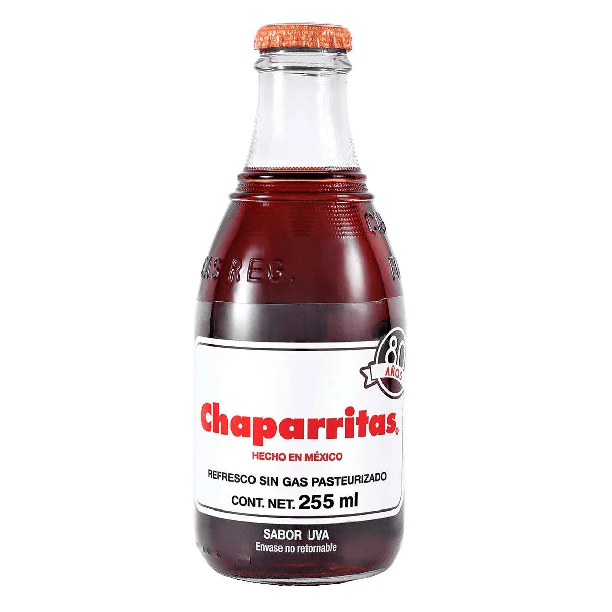 CHAPARRITAS VIDRIO UVA 24/255ML
