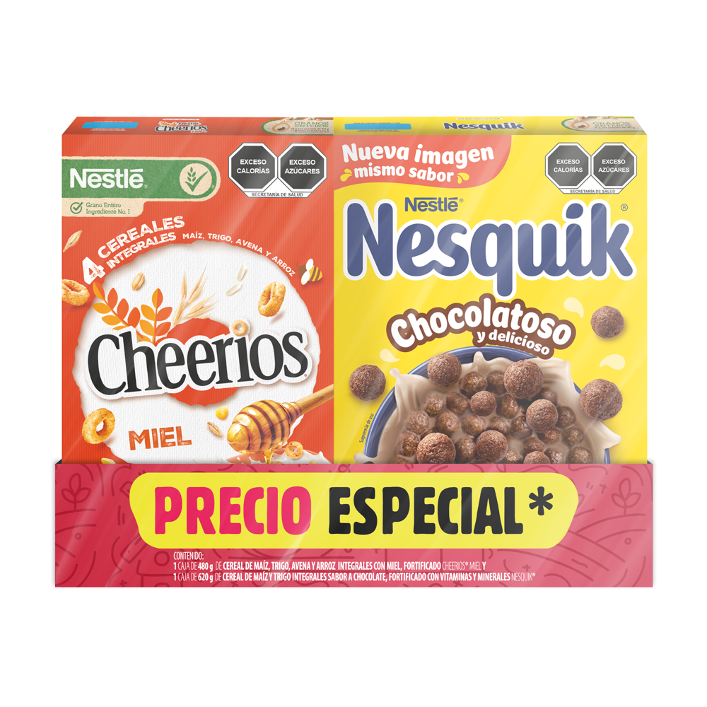 CEREAL CHEERIOS 8/480G/NESQUICK 620G