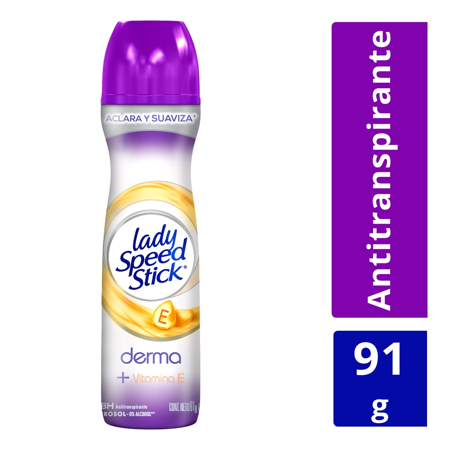 Antitranspirante Lady Speed Stick Derma + Vitamina E Aerosol de 91 g