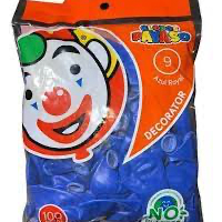 GLOBO 9 AZUL REY 25/100 PZAS