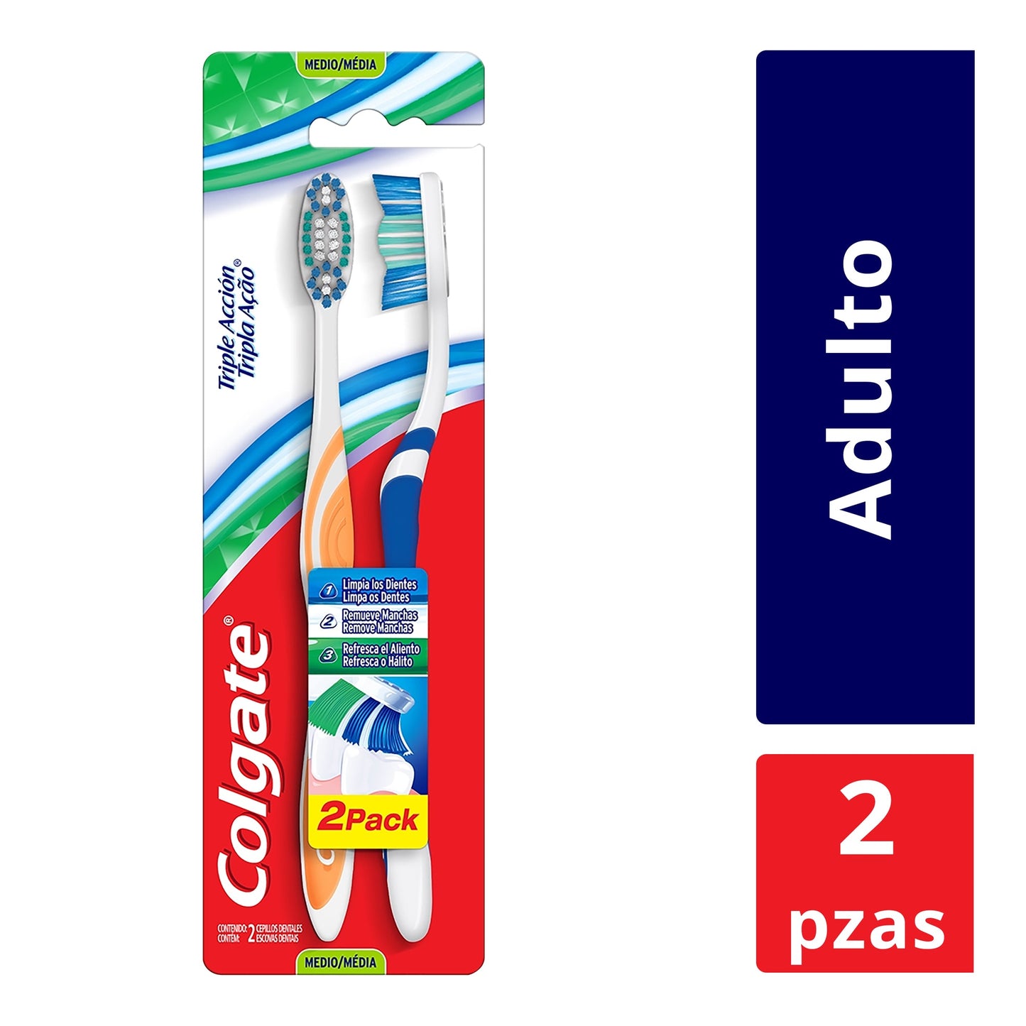Cepillo Dental Colgate Triple Acción 2 pzas