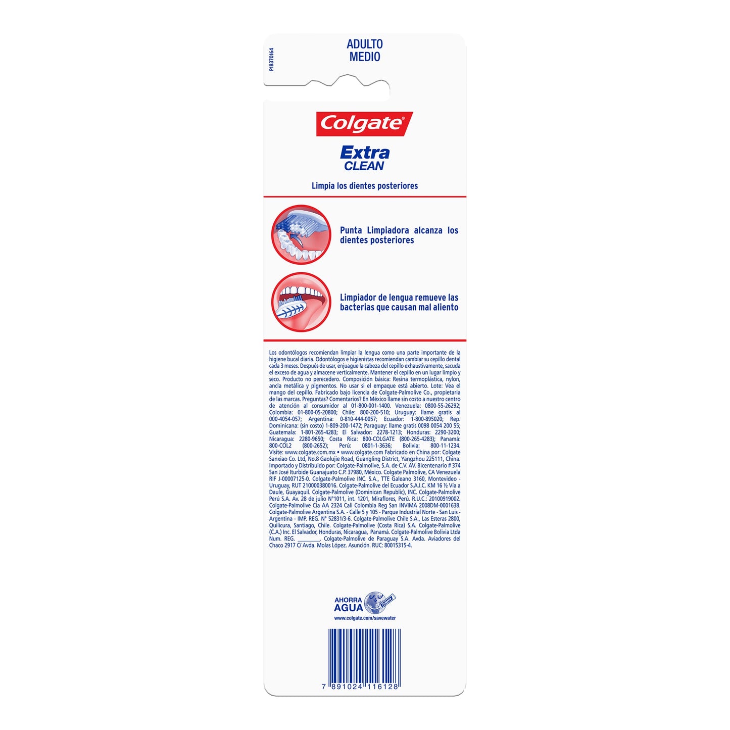 Cepillo Dental Colgate Extra Clean Medio Cerdas Multinivel x 3