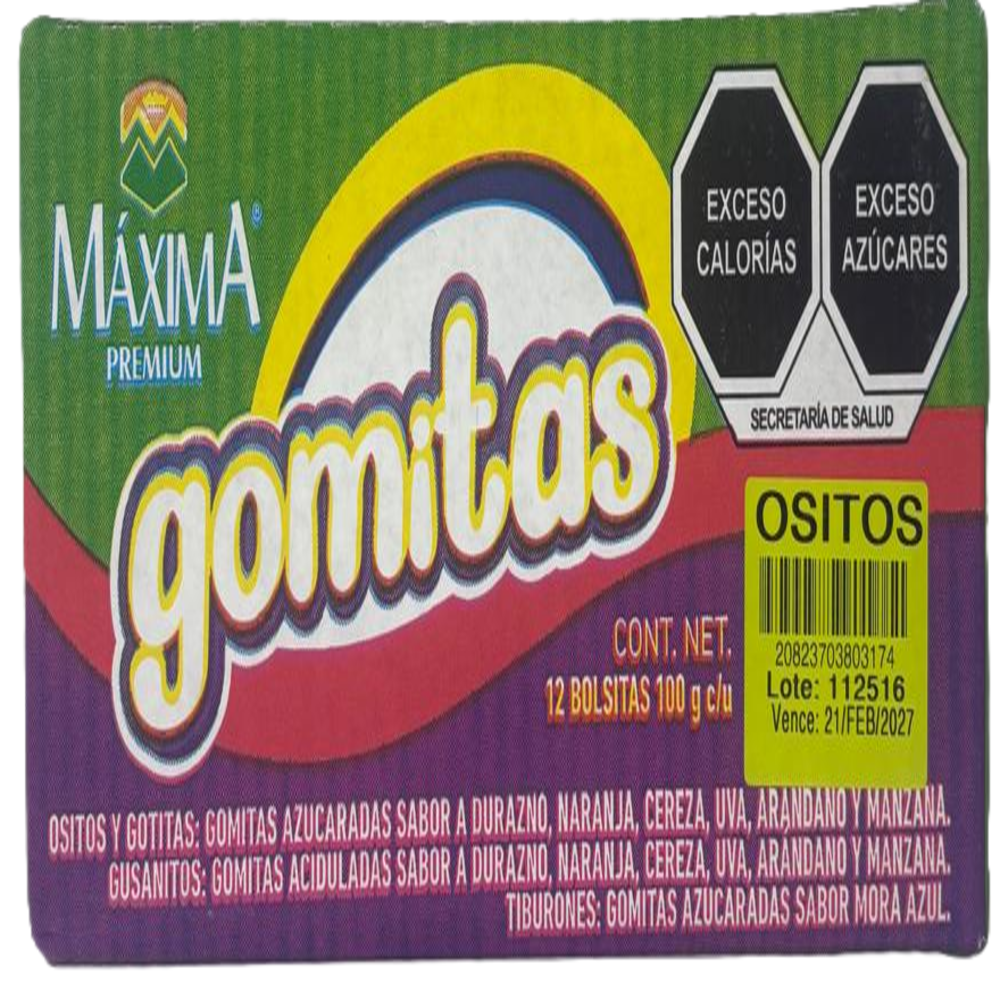 GOMITAS MAXIMA OSITOS 8/12/100 GR