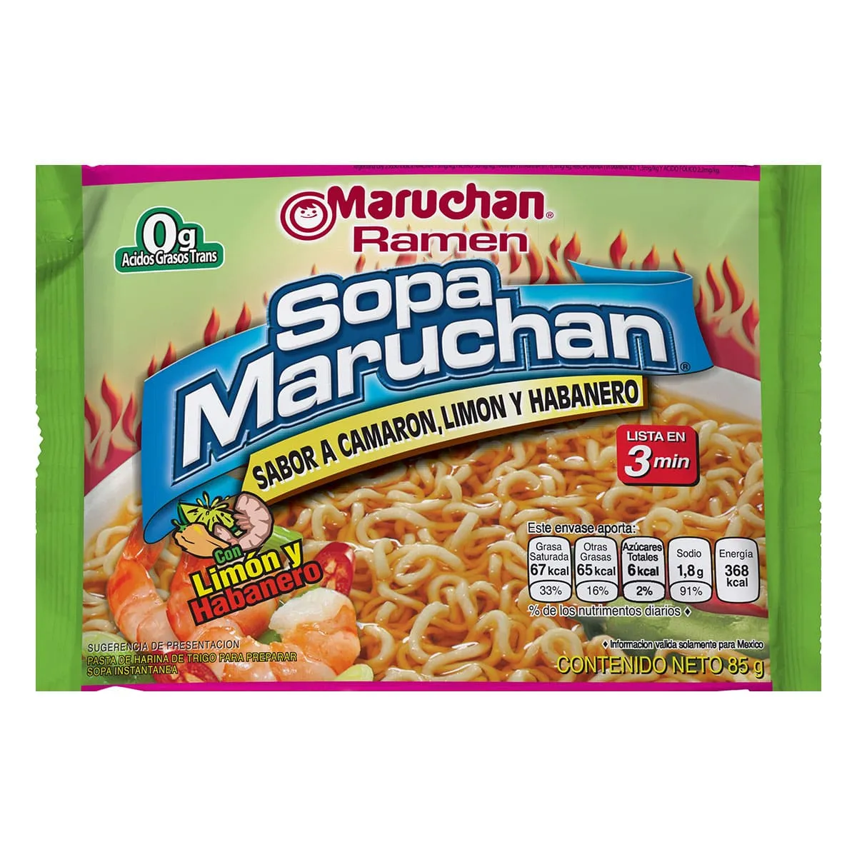 MARUCHAN RAMEN 24/85GR CAMARON LIM/HAB