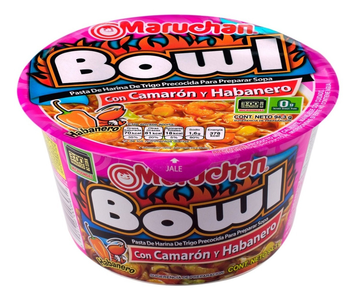 MARUCHAN BOWL 6 94GR CAMARON HABANERO Servicio Comercial Garis maruchan-bowl-6-94gr-camaron-habanero-servicio-comercial-garis
