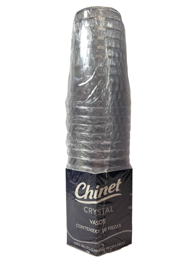 VASO CRISTAL 14OZ CHINET 12/18 PZ