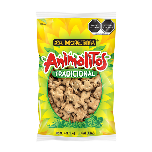 Galletas De Animalitos La Moderna 5 Bolsas De 1 Kg