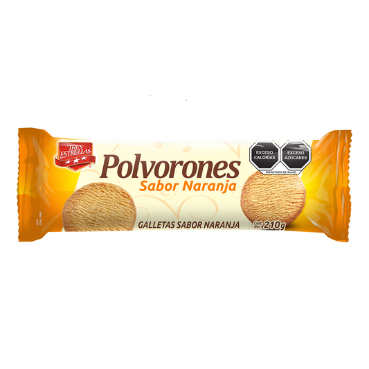 Galletas Polvoron Sabor Naranja 210 G Tres Estrellas