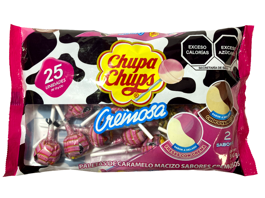 CHUPA CHUPS CREMOSA FRESAS C 20/25P