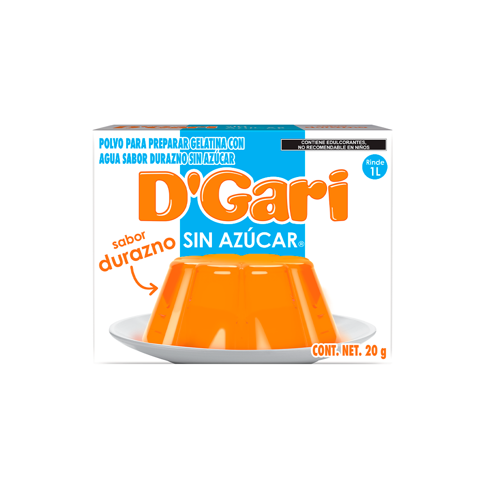 GELATINA DGARI S/AZU 24/20 DURAZNO