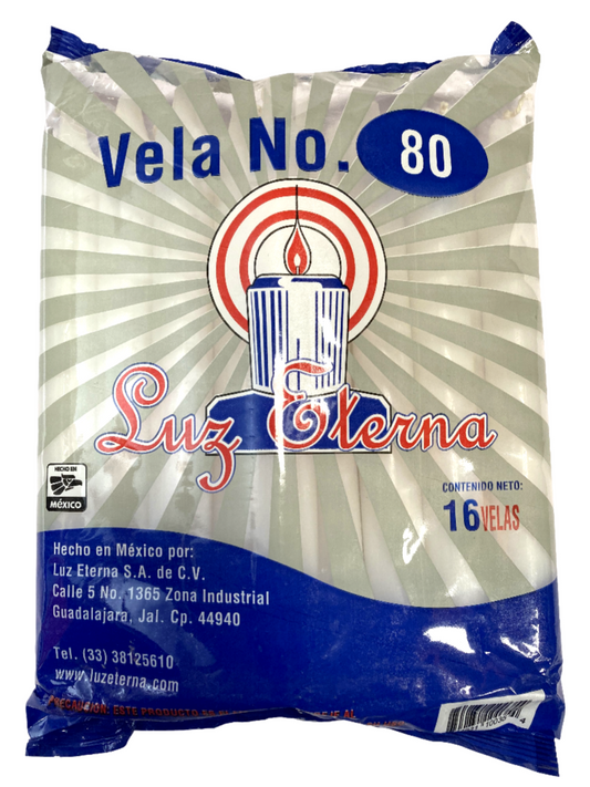 VELA LE No 80 BOLSA 6/16 PZAS