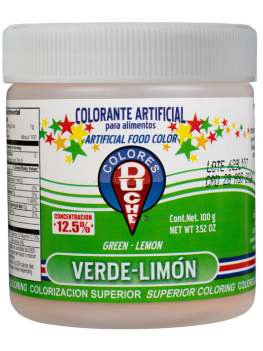 COLORANTE VERDE LIMON 100GRS