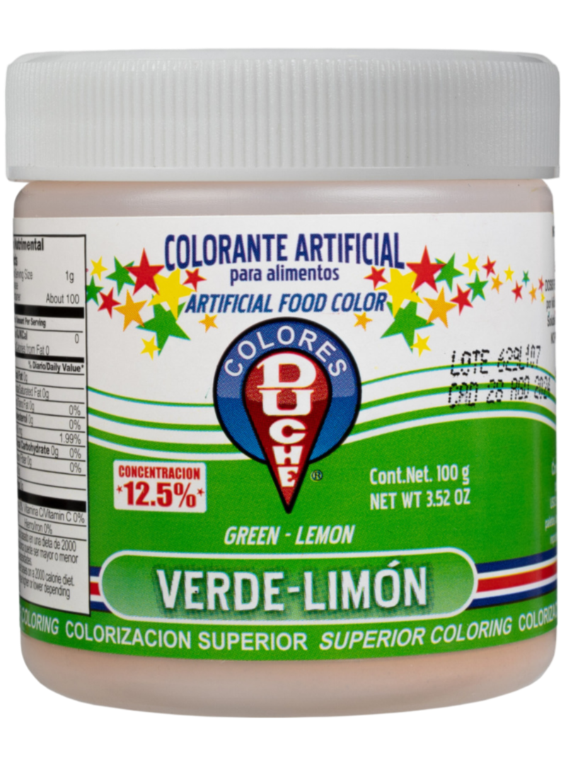 COLORANTE VERDE LIMON 100GRS