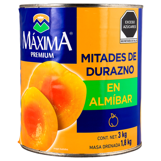 DURAZNO MAXIMA PREM 6/3 KG MITAD