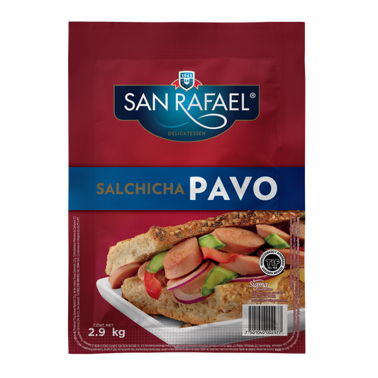 SALCHICHA DE PAVO SRF 2.9 KG