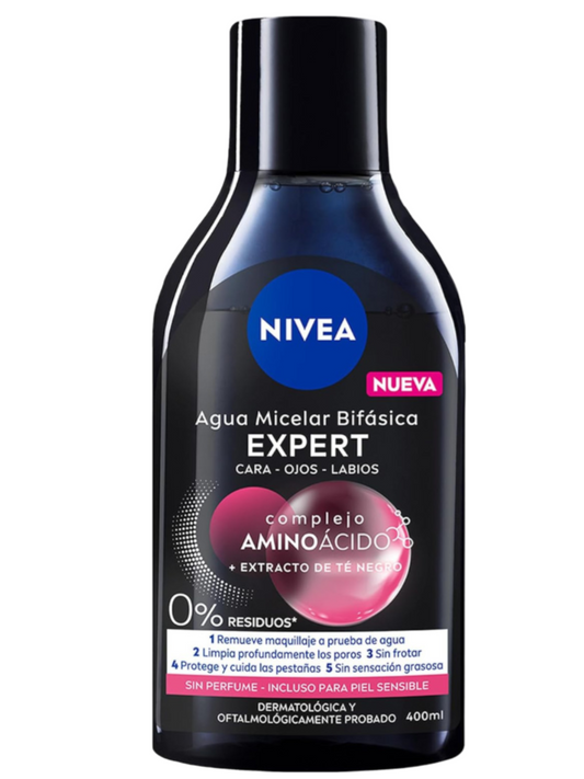 NIVEA AGUA MIC.6/400 ML EXPERT