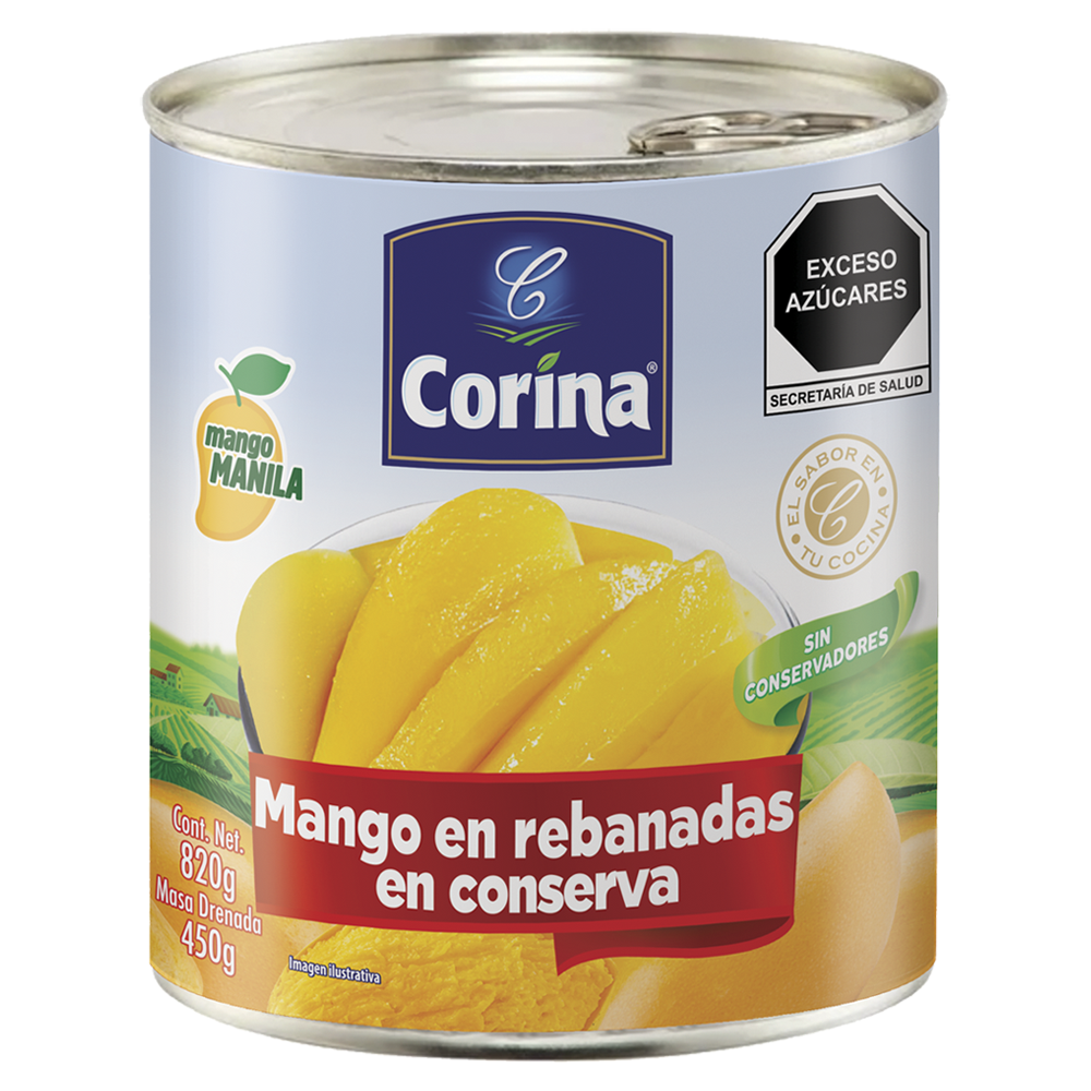 MANGOS CORINA REBANADOS 12/820 GR