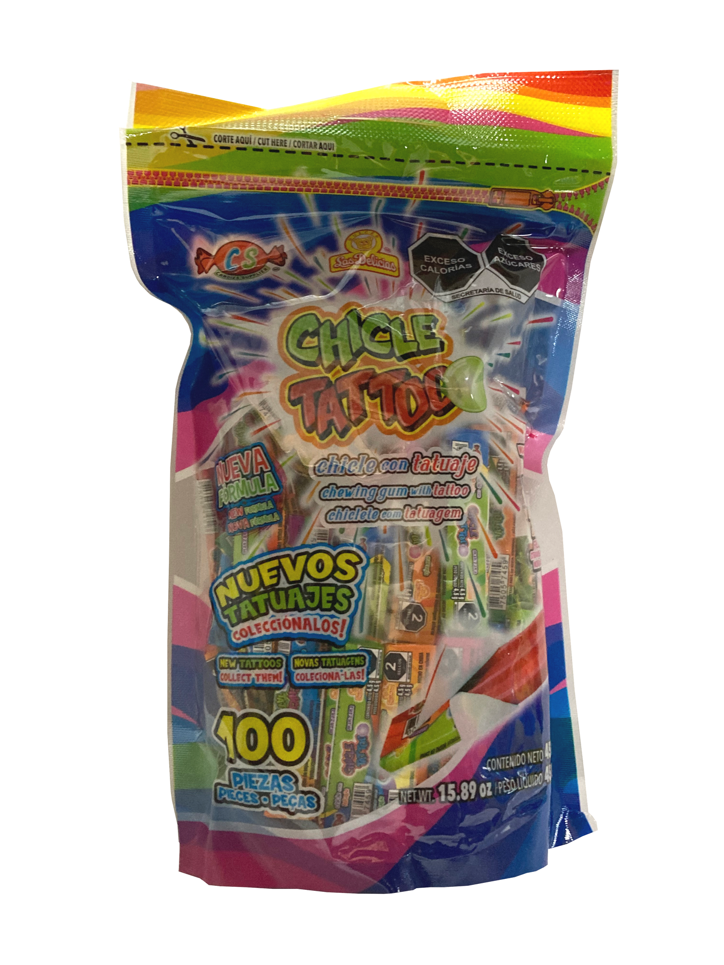 LAS DELIC CHICLE TATTOO BOLSA 24/100PZ