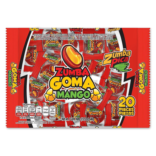 ZUMBA GOMA MANGO 20/20 PZAS