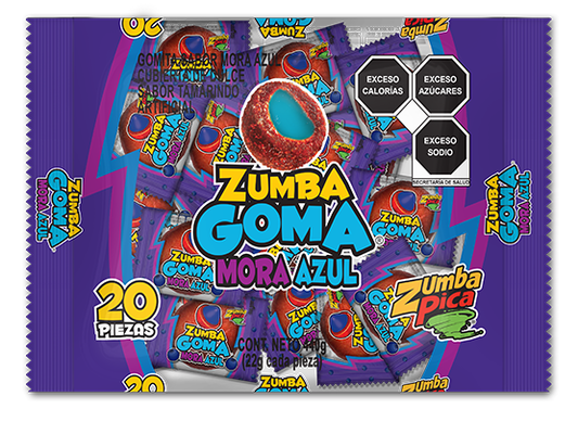 ZUMBA GOMA MORA AZUL 20/20 PZAS