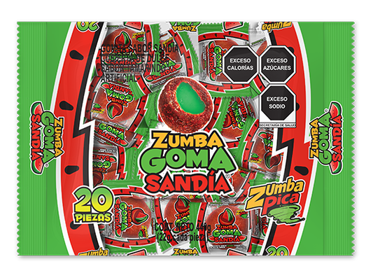 ZUMBA GOMA SANDIA 20/20 PZAS