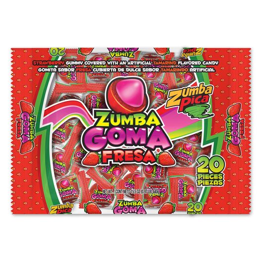 ZUMBA GOMA FRESA 20/20 PZAS