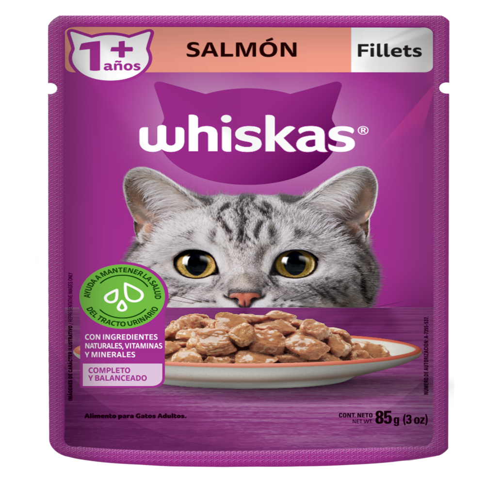 WHISKAS SOBRE SALMON 12/85 GR