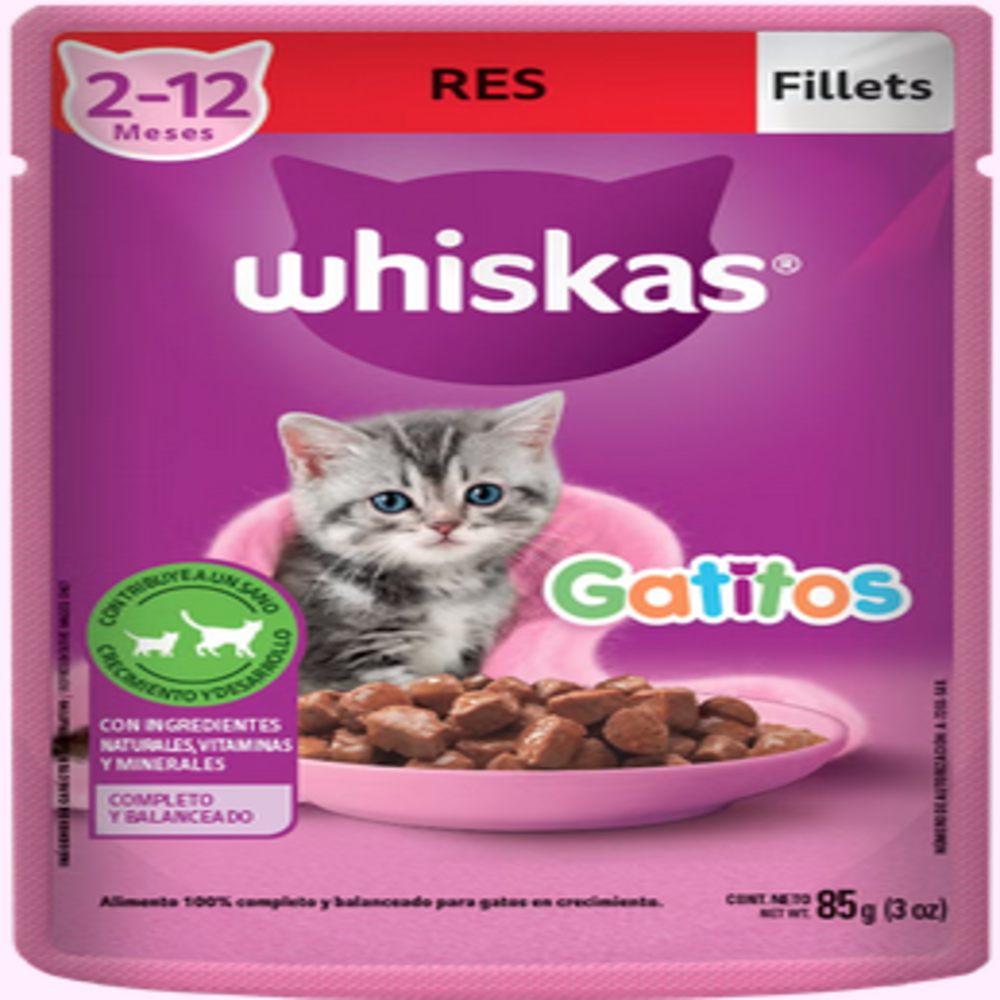 WHISKAS SOBRE GATITOS RES 12/85 GR