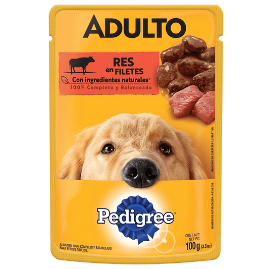 PEDIGREE POUCH ADU 12/1/100 GR RES