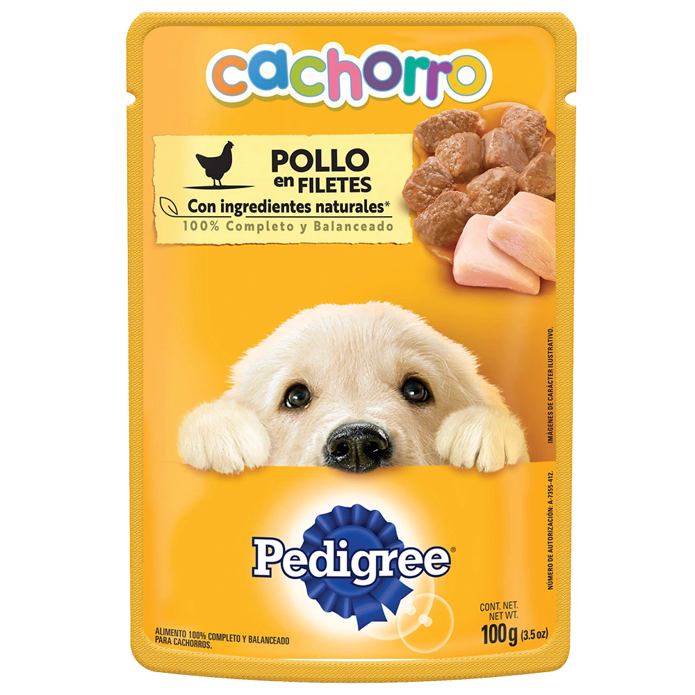 PEDIGREE POUCH PUP 12/1/100 GR POLLO