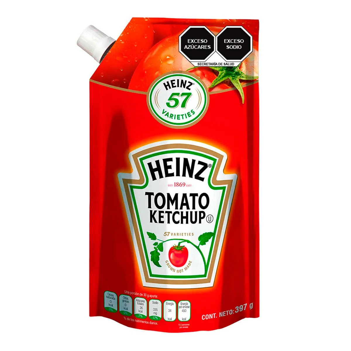 KETCHUP HEINZ 24/1/397 GR DOYPACK