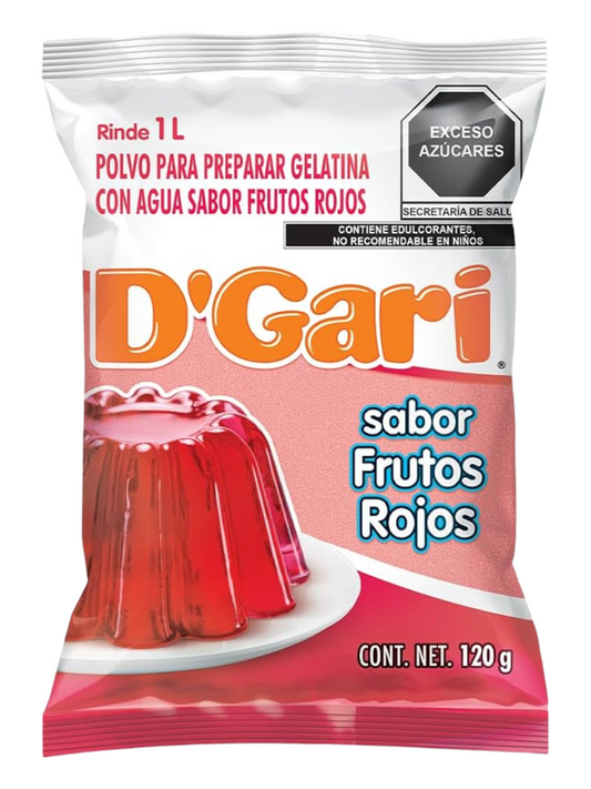 GELATINA DGARI 50/120 FRUTOS ROJOS