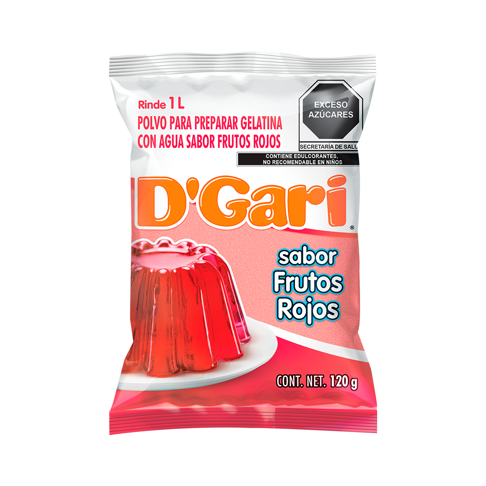 GELATINA DGARI 50/120 FRUTOS ROJOS