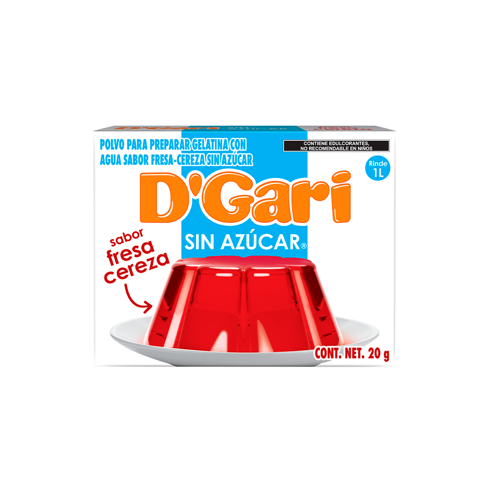 GELATINA DGARI S/AZU 24/20 FRESA CEREZA