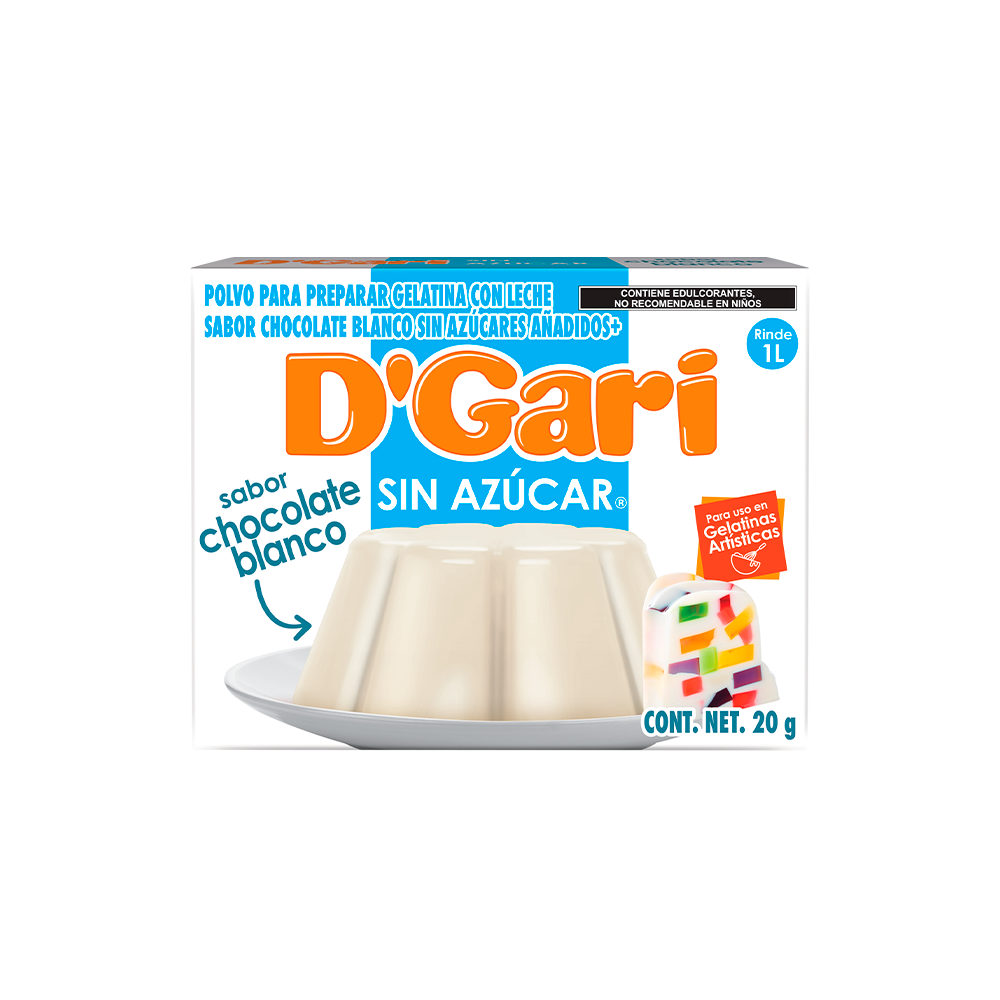 GELATINA DGARI S/AZU CHOC BCO 24/20GR
