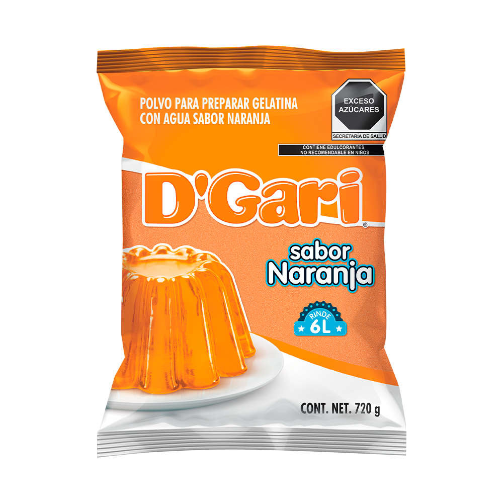 GELATINA DGARI 10/720 NARANJA
