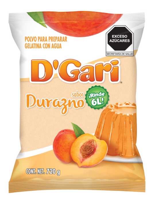 GELATINA DGARI 10/720 DURAZNO