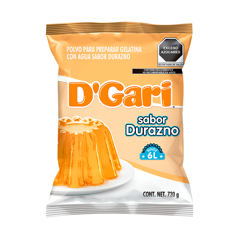 GELATINA DGARI 10/720 DURAZNO