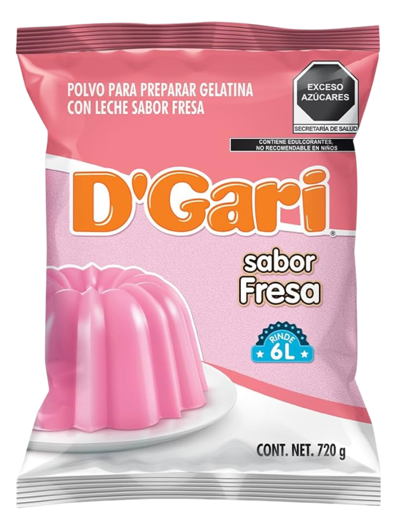 GELATINA DGARI 10/720 FRESA LECHE