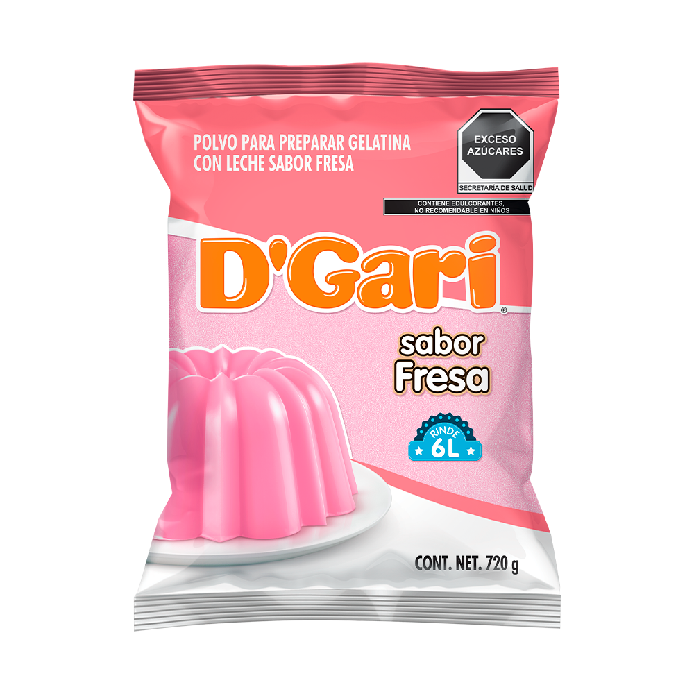 GELATINA DGARI 10/720 FRESA LECHE