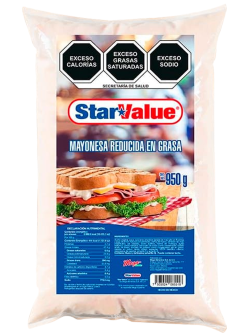 STAR VALUE MAYONESA C/LIMON 12/950 GRS.