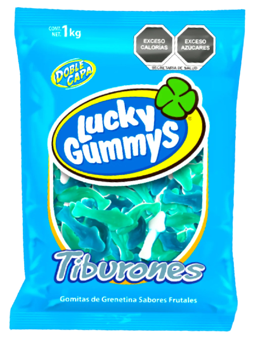 LUCKY GUMMYS TIBURONES 8/1 KG