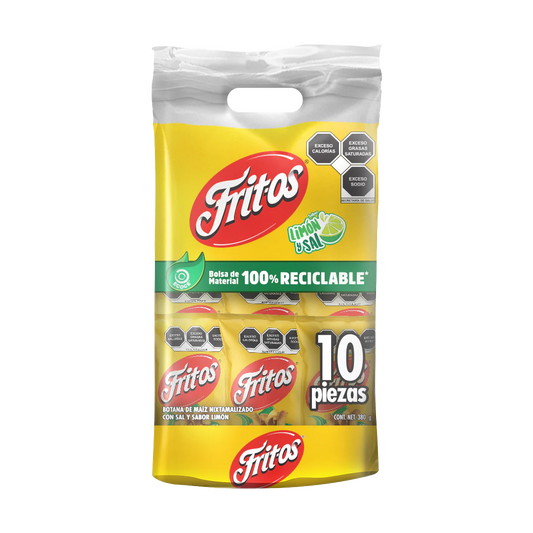 10 PACK FRITOS SAL Y LIMON 6/10/380 GRS