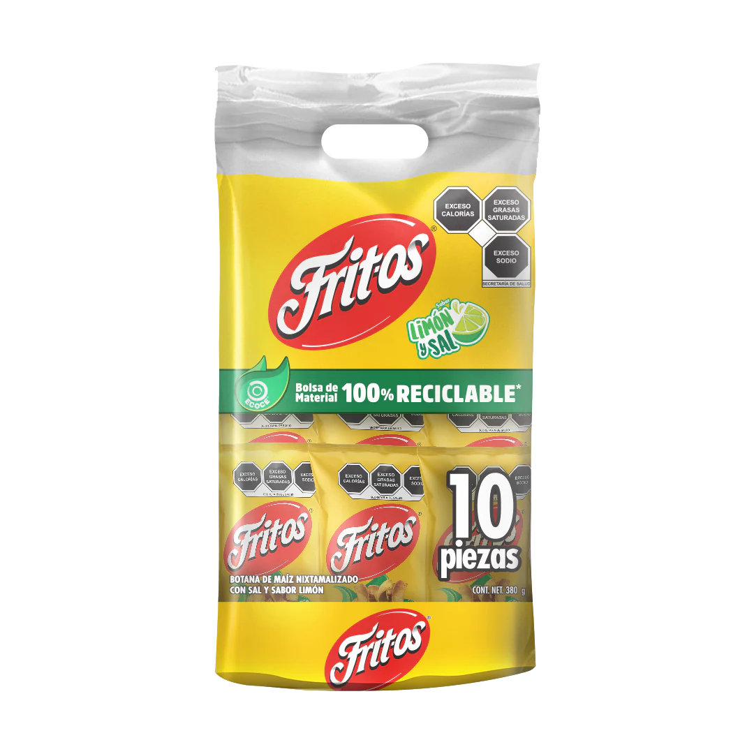 10 PACK FRITOS SAL Y LIMON 6/10/380 GRS