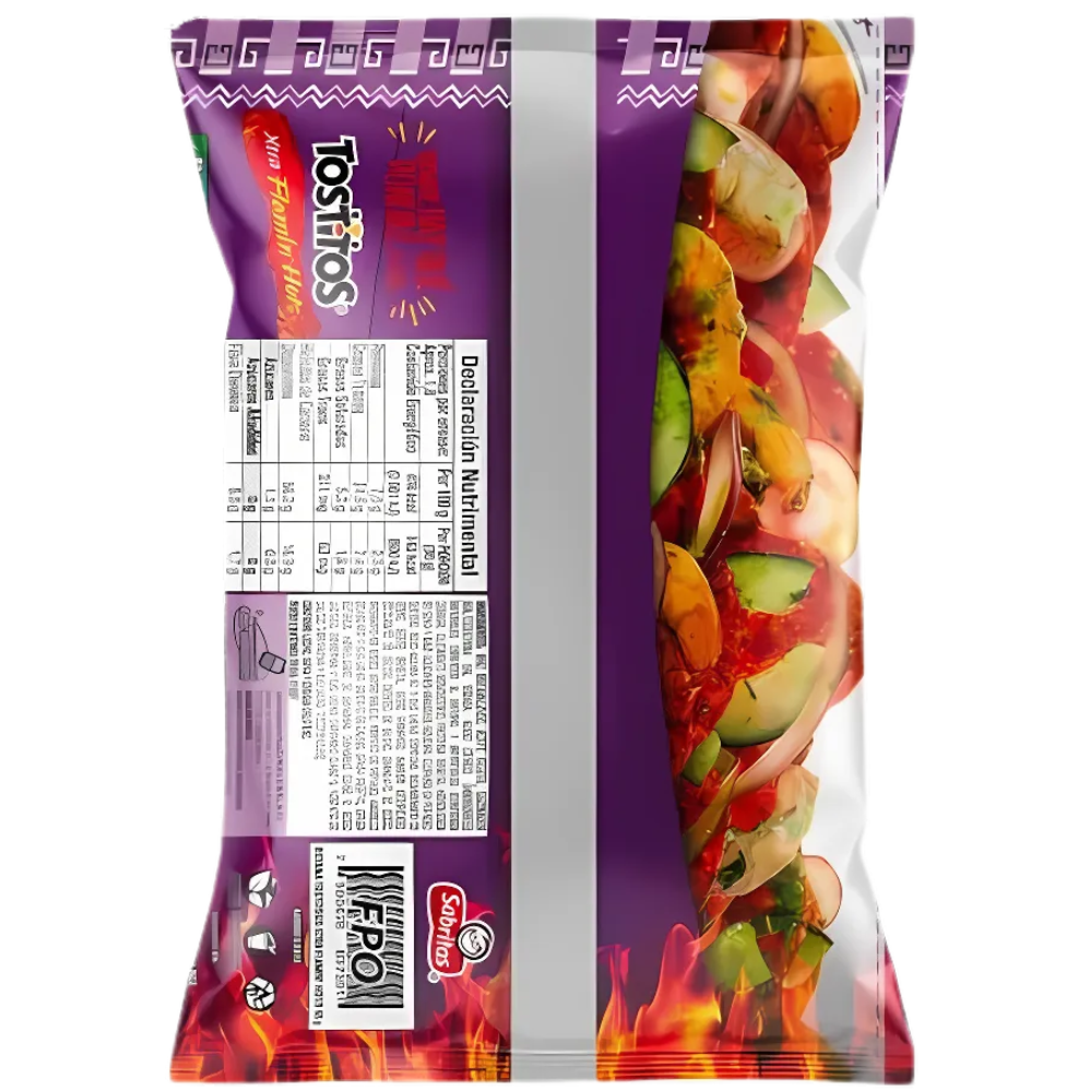 SABRITAS TOSTITOS FLAMIN HOT 50/55 GRS